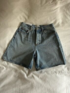 NWT AGOLDE Dame High-Rise Denim Shorts - Coax - Size 25